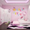Giường ngủ cho bé gái phong cách mèo kitty dễ mến