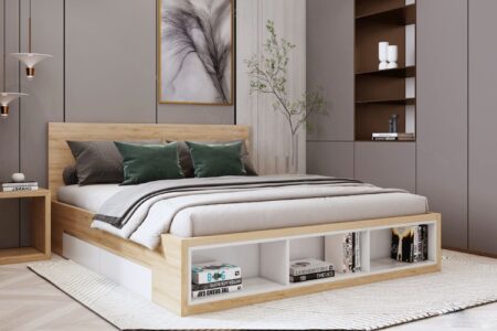 Mẫu giường gỗ công nghiệp đẹp cho phòng ngủ sang xịn