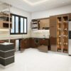 Mẫu tủ bếp cánh kính đẹp độc đáo giá phải chăng