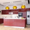 Mẫu tủ bếp inox cánh kính bóng chống trầy bền đẹp