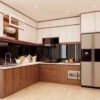 Tủ bếp gỗ công nghiệp chống nước giá rẻ TBG-005
