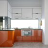 Tủ bếp gỗ công nghiệp chữ L chống ẩm chất lượng