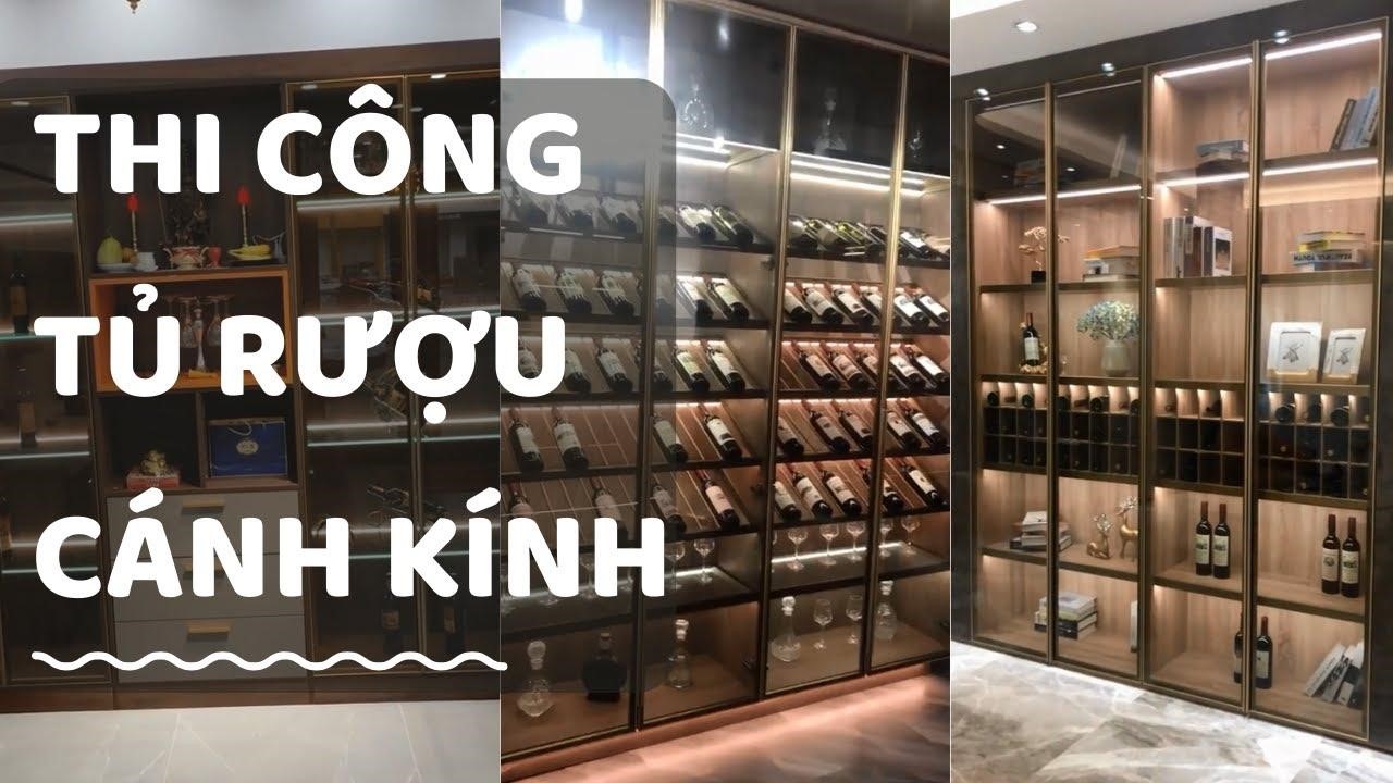 Xưởng thi công tủ rượu cánh kính chất lượng, giá rẻ tại Bắc Ninh